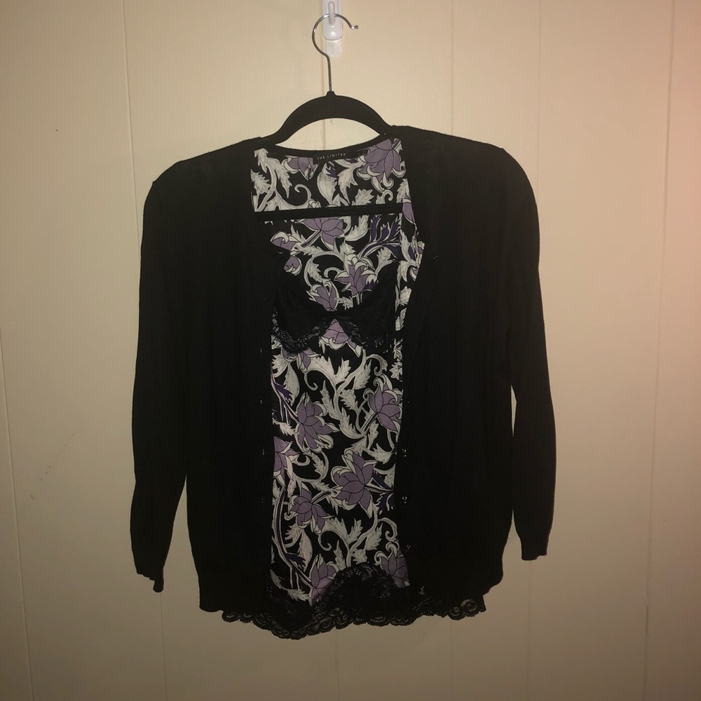 The Limited Cardigan and Camisole, 3/4 sleeve